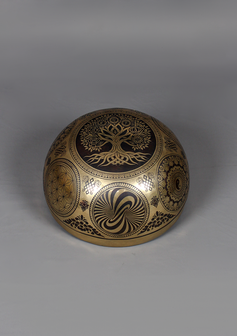 Hand Painted Seven Chakra Singing Bowl 7"