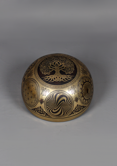 Hand Painted Seven Chakra Singing Bowl 7"