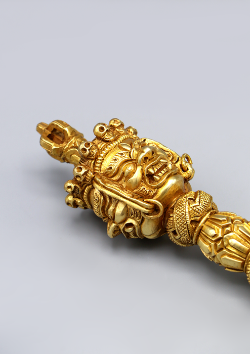 Buddhist Ritual Gold Plated Phurba Dagger