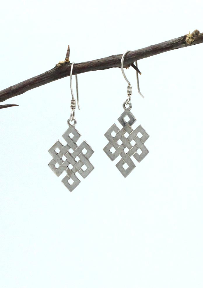 Sterling Silver Eternal Knot Earring