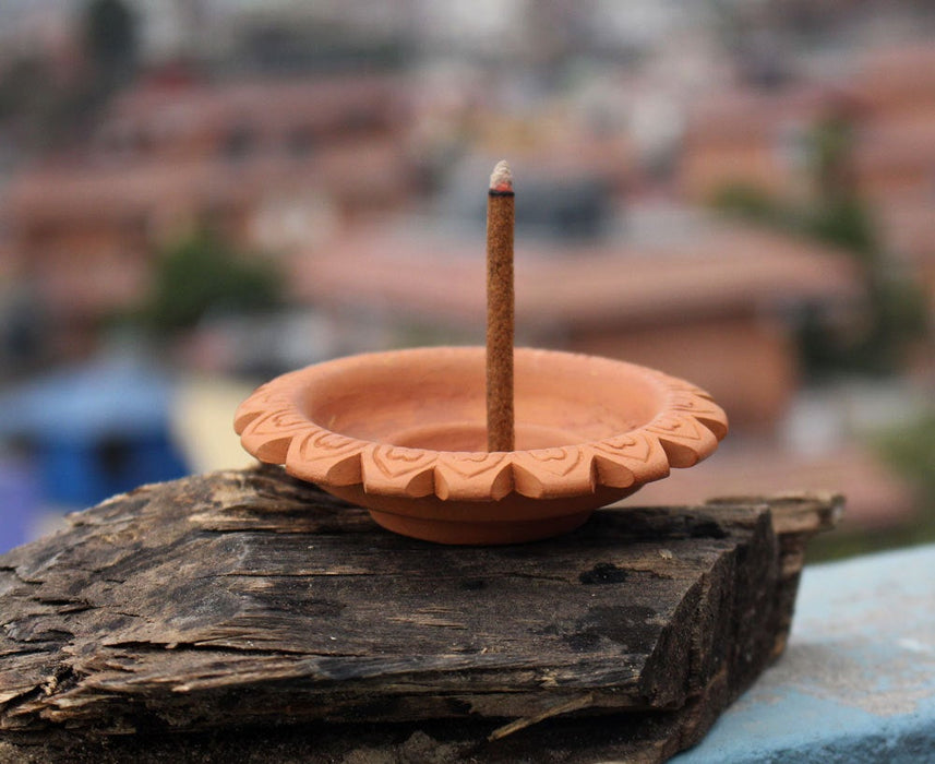 Spiral Clay Incense Burner