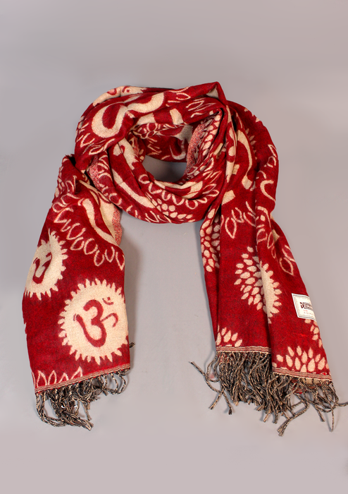 Handloomed OM Woolen Shawl