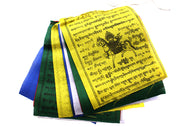 Set of 5 Cotton Windhorse Prayer Flags, Tibet Flags - nepacrafts