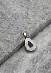 Tear Drop Shaped Milky Moonstone Sterling Silver Pendant - nepacrafts