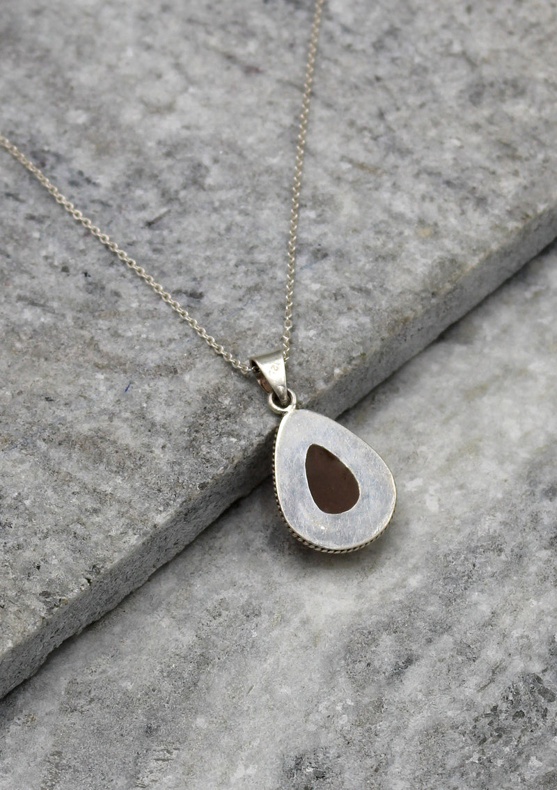 Tear Drop Shaped Milky Moonstone Sterling Silver Pendant - nepacrafts