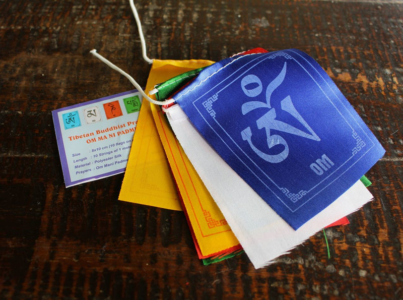 Om Mani Baby Polyester Prayer Flags
