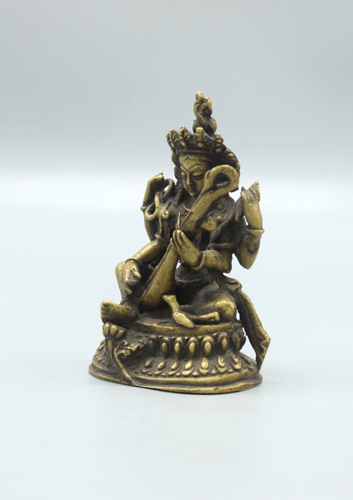 Hindu Goddess Saraswati Statue 4"