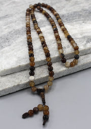 Brown Agate Tibetan Prayer Mala - nepacrafts