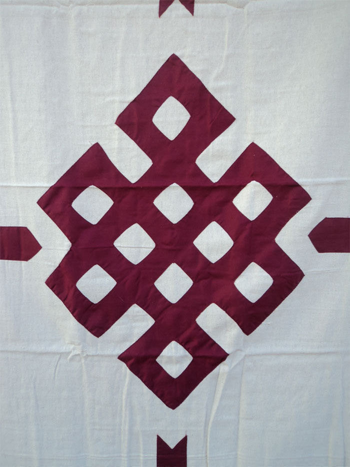Endless Knot Tibetan Thick Cotton Door Curtain - nepacrafts