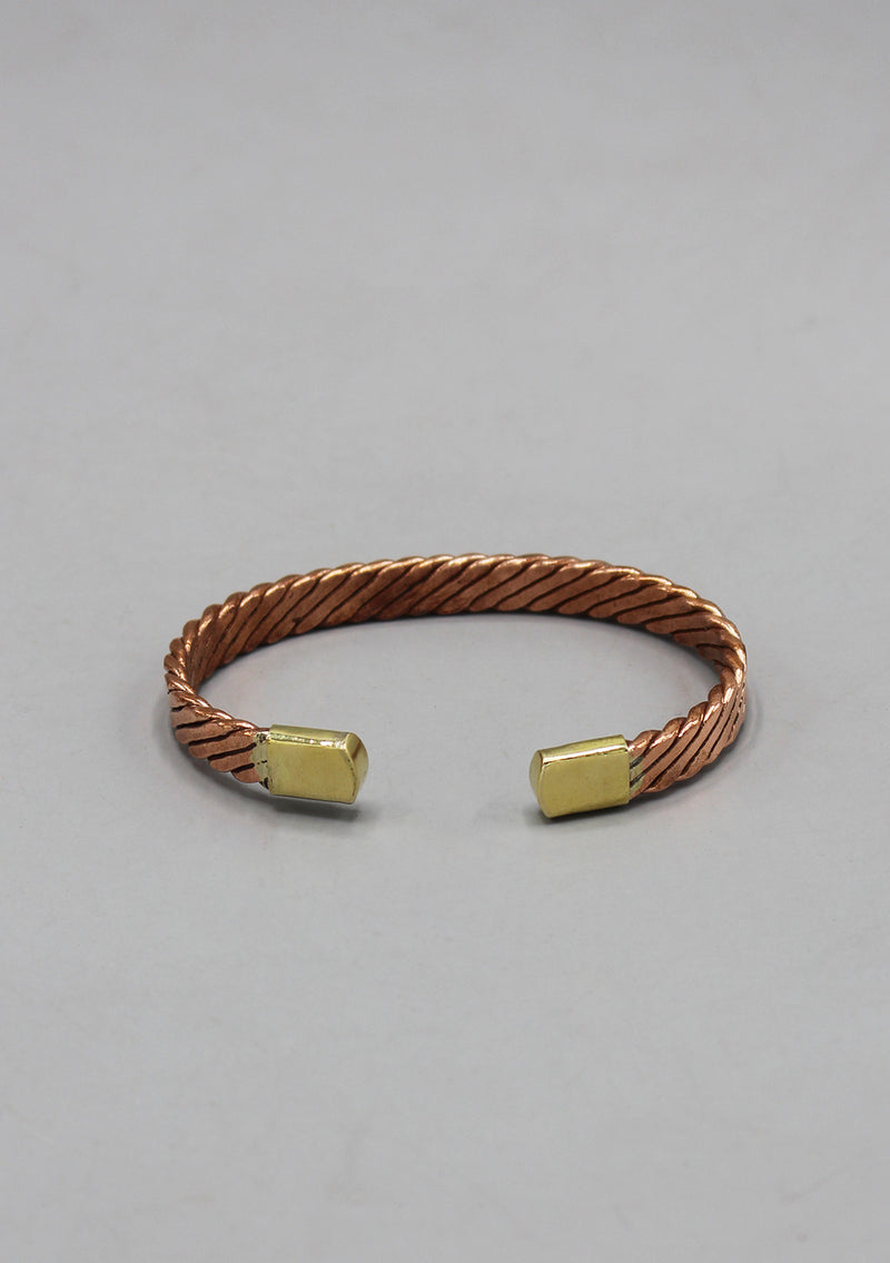 Flattened Copper Unisex Bracelet