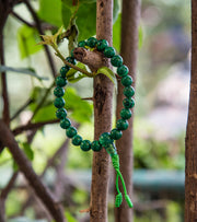 Tibetan Malachite Buddhist Wrist Mala - nepacrafts