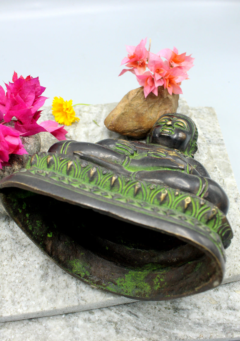 Copper Laughing Buddha Statue