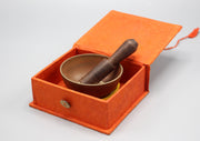 Dharma Chakra Painted Singing Bowls with Cushion and Mallet in Gift Box - nepacrafts
