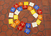 Swayambhunath Stupa Printed Mini Lokta Paper Prayer Flags - nepacrafts