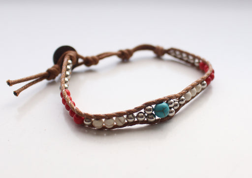 Handwoven Rainbow Beads Teen Bracelet - nepacrafts