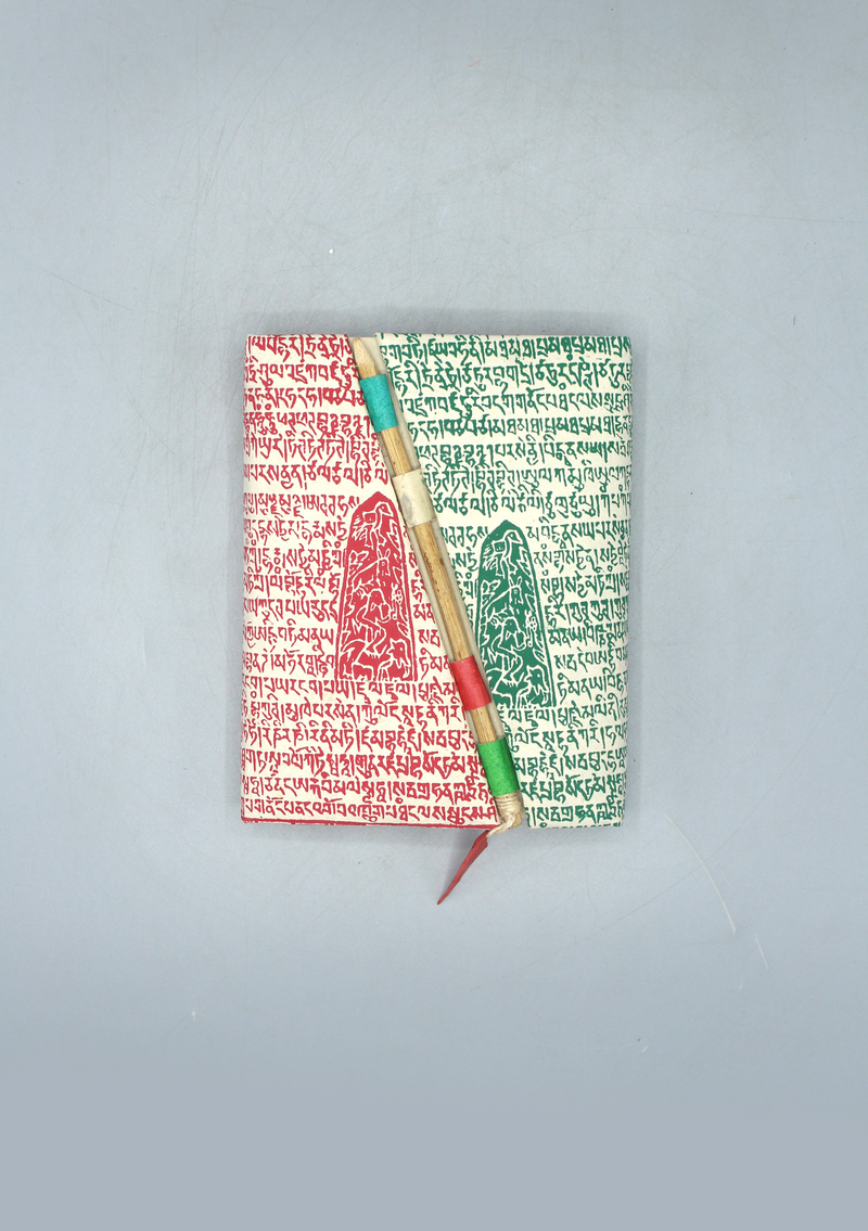 Tibetan Scriptures With Animal Symbols Lokta Paper Journal Book