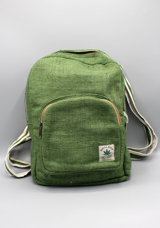 Natural and Earthy Green Hemp Backpack - nepacrafts