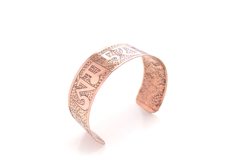 Om Copper Yoga Bracelet for Positive Energy - nepacrafts