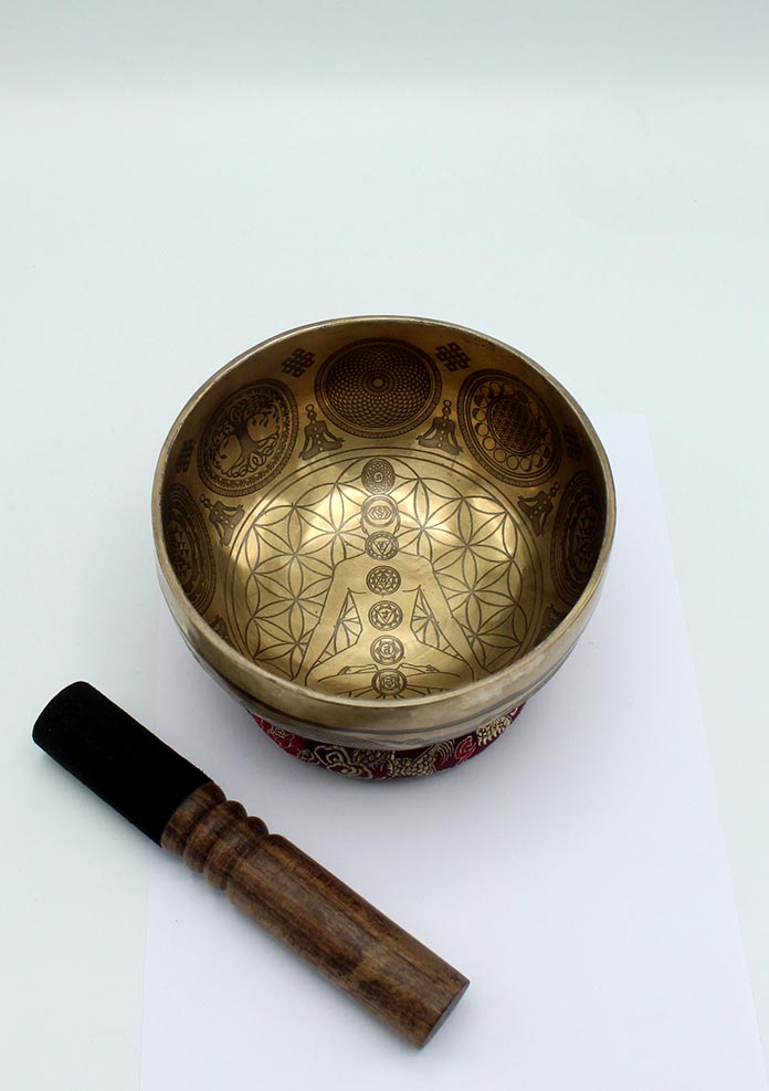 Seven Chakra Fine Arts  Om Etched Singing Bowl- 6 inch