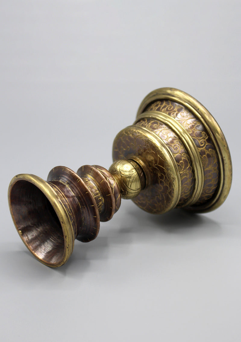 Fine Carving Tibetan Buddhist Butter lamp - nepacrafts