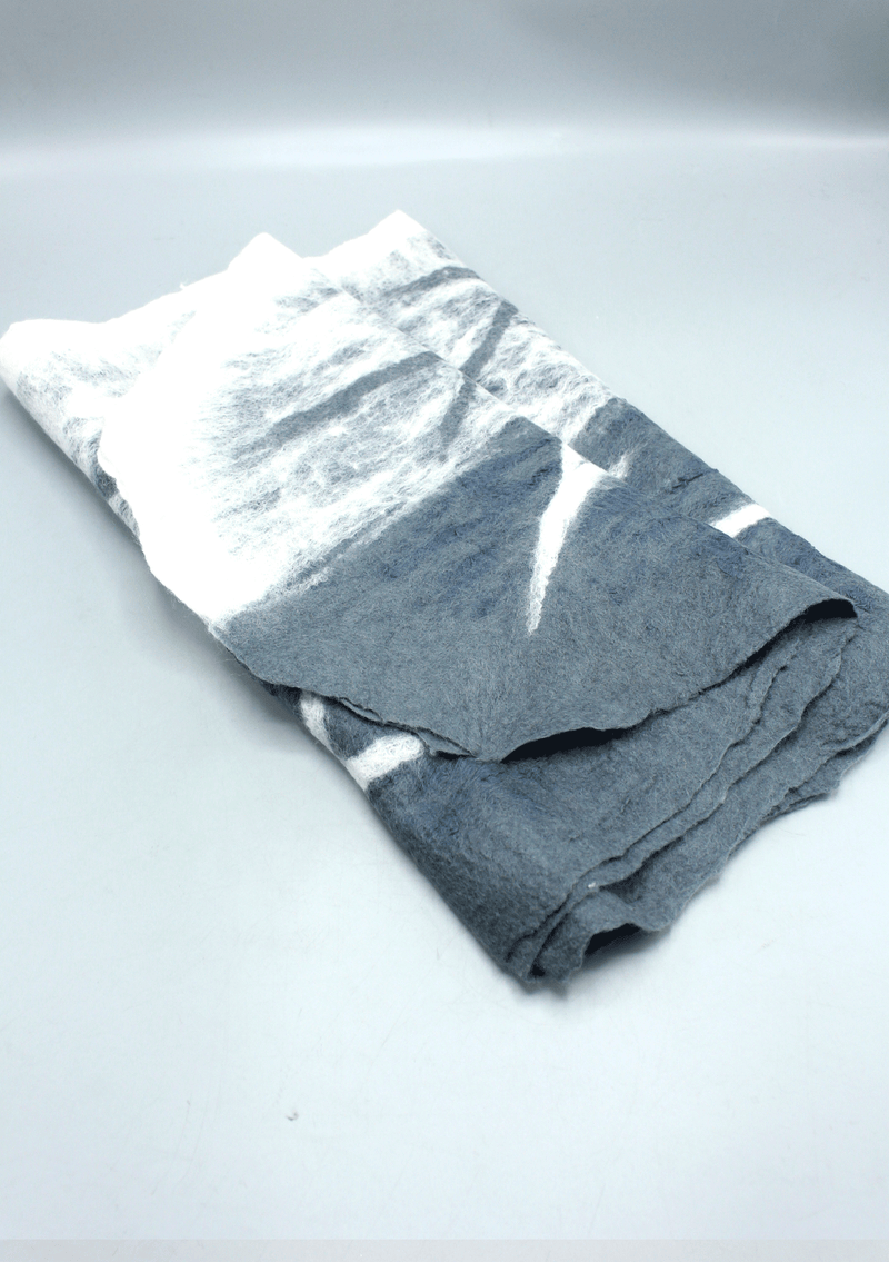 Felt Grey and White Two Tone Wrap