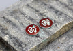 Hindu Om Round Sterling Silver Earrings - nepacrafts