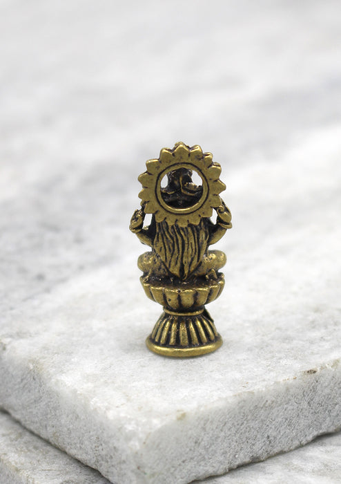 Hindu Goddess Laxmi Brass Mini Statue