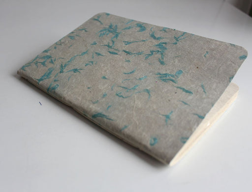 Light Blue Patches Lokta Paper Journal Book - nepacrafts