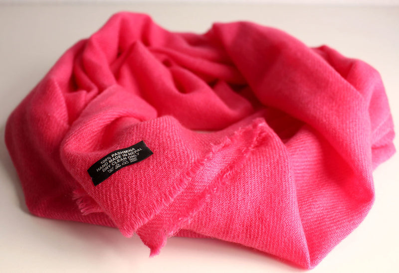 Pure Pashmina Shawl-Royal Pink - nepacrafts