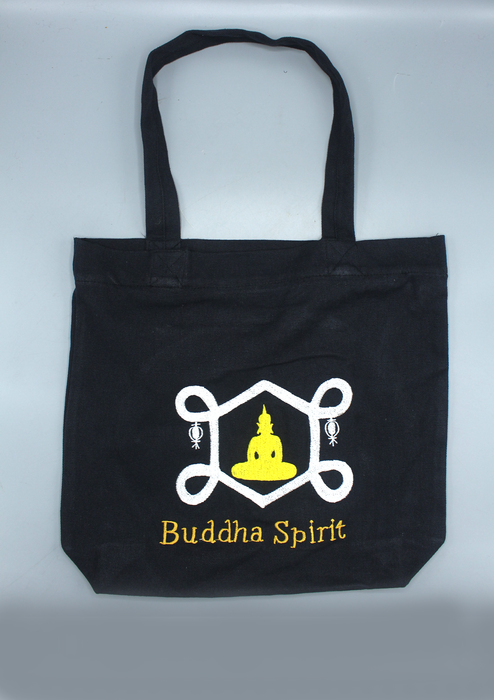 Cotton Meditating Buddha Spirit Tote Bag
