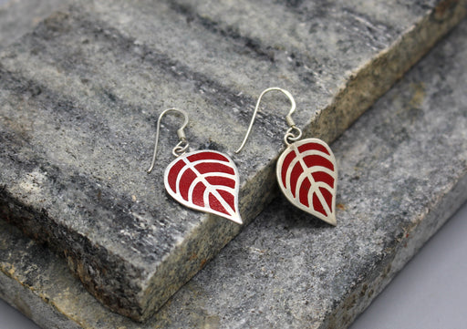 Bodhi Leaf Sterling Silver Earrings - nepacrafts