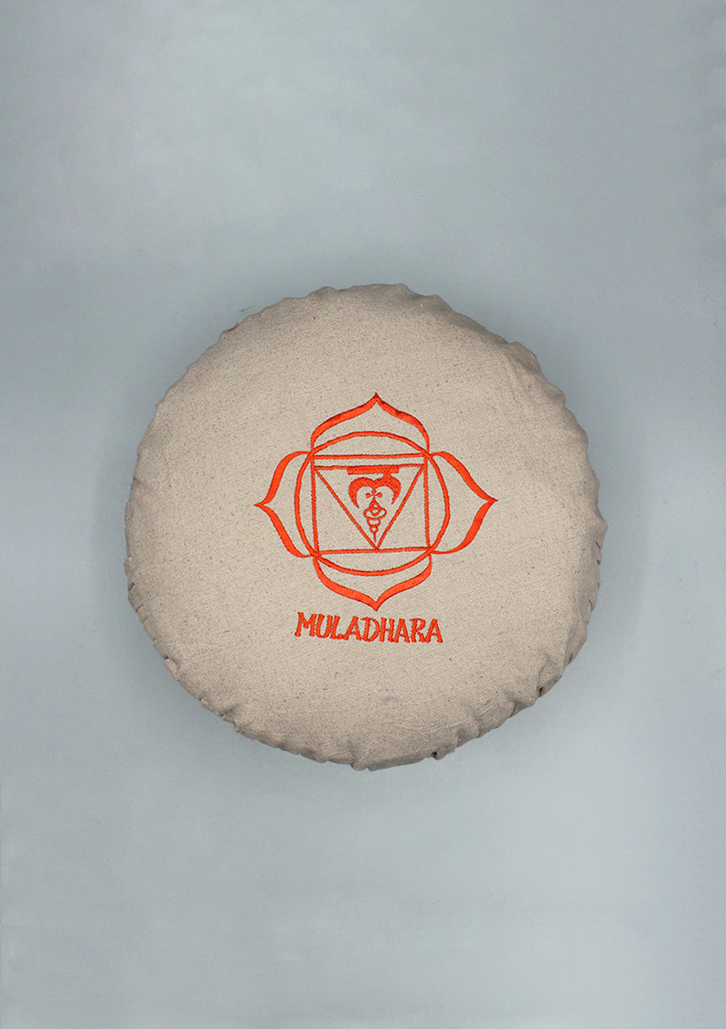 Seven Chakra Muladhara Cotton Round Meditation Cushion