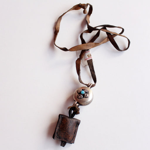 White Metal Double Dorjee Kalachakra Ghau Locket - nepacrafts