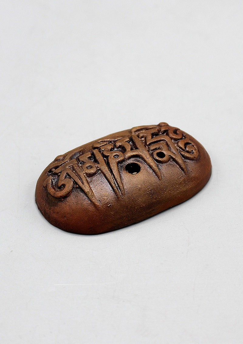 Om Mani Padme Hum Clay Incense Burner