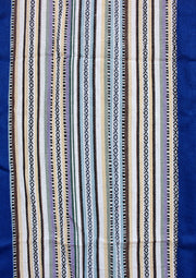 Bhutanese Woven Fabric with Blue Velvet Border Tibetan Door Curtain Cover - nepacrafts
