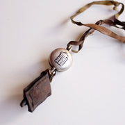 White Metal Double Dorjee Kalachakra Ghau Locket - nepacrafts