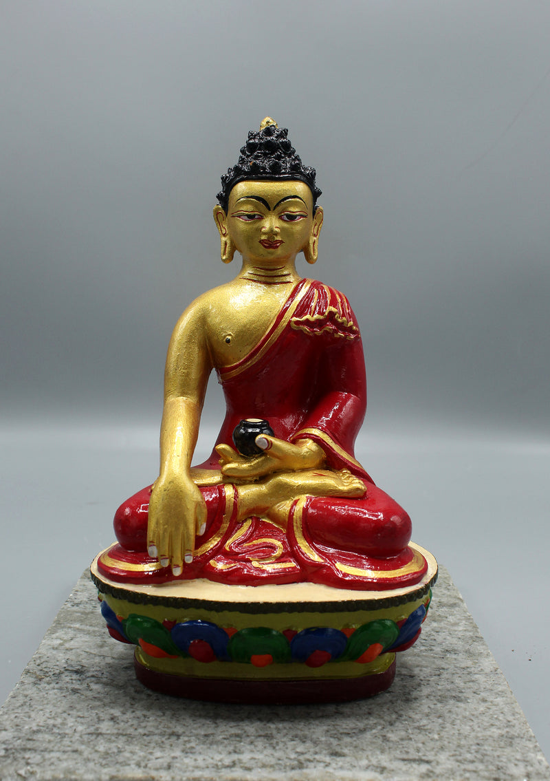 Shakyamuni Buddha Hand Painted Ceramic Statue