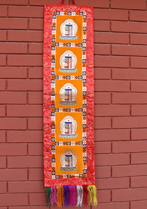 Fine Brocade Tibetan Kalachakra Wall Hanging - nepacrafts