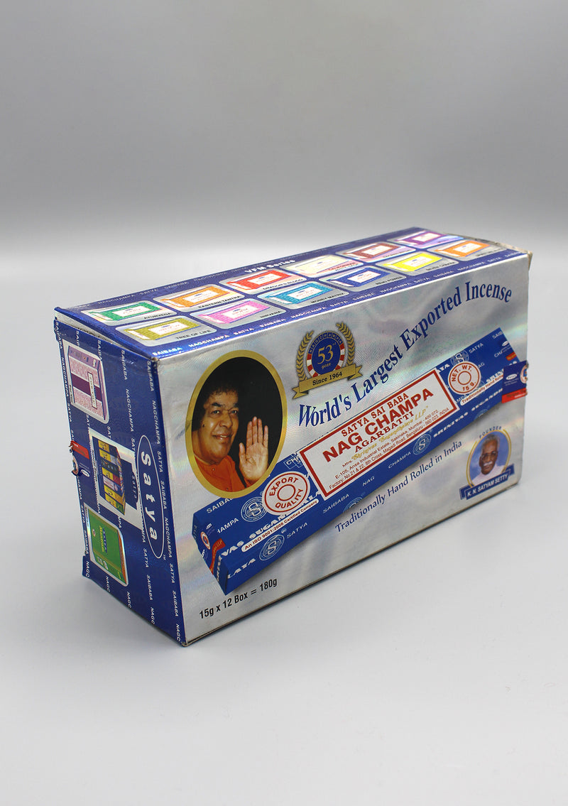 Satya Sai Baba Nag Champa Agarbatti Incense Sticks- Set of 12