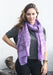 Purple Cotton Summer Scarf with Elephant and Deer Print From Nepal - nepacrafts