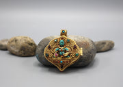 Zambala Gold Plated Sterling Silver Ghau Pendant - nepacrafts