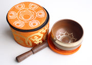 Kundalini Seven Chakra Singing Bowl Set with Silk Brocade Gift Box - nepacrafts
