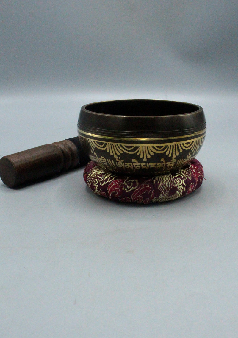 Tibetan Tree of Life Etched Singing Bowl