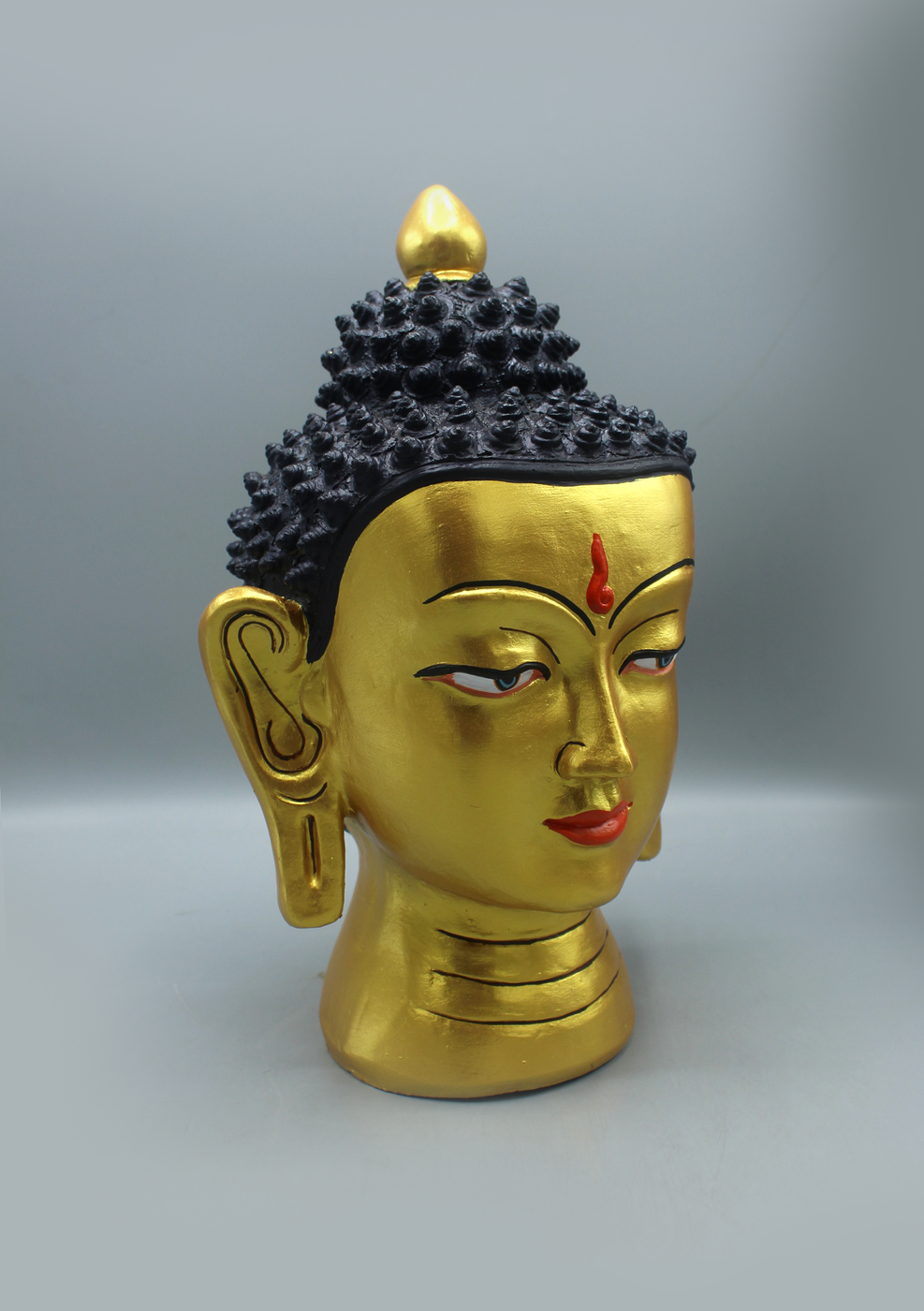 HandPainted Clay Buddha Head Large — NepaCrafts Product