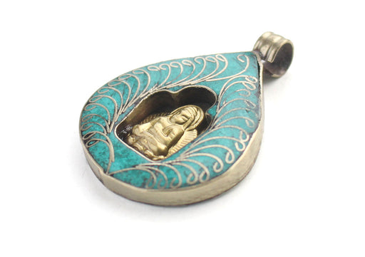 Bodhi Leaf Shakyamuni Buddha Pendant - nepacrafts
