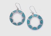 Flower Hollow Design White Metal Earrings - nepacrafts
