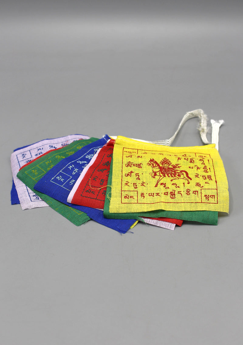 Mini Windhorse Cotton Prayer Flags Set