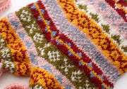 Light Pink Multicolor Hand Knitted Winter Legwarmers - nepacrafts