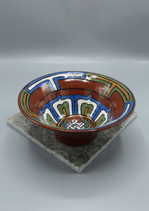 Ceramic  Endless  Knot Tibetan Bowl