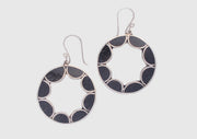Flower Hollow Design White Metal Earrings - nepacrafts